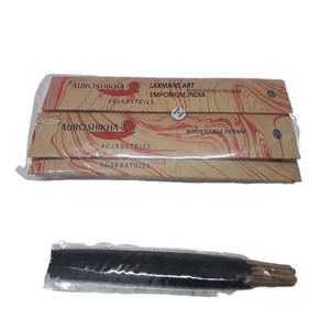 Bâtons d'encens Auroshikha à la fleur de chèvrefeuille, faits à la main, paquet de 10 grammes, parfumés, pour usage religieux indien, en provenance d'Inde, vente en gros - Product Image 1