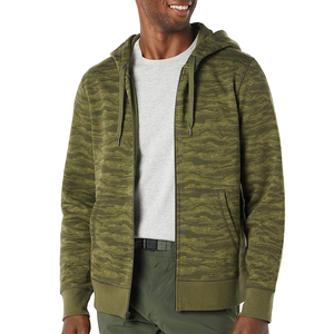 Custom Logo Men's Winter Acid Wash Cotton <b>Blended</b> Oversized Zip-Up Hoodie with Embroidery Applique Waterproof & Windproof - Product Image 1