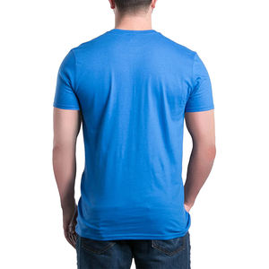 Camiseta holgada de algodón orgánico para hombre, camisa de manga corta con cuello redondo y estampado de pantalla de seda 100%, venta al por mayor - Product Image 2