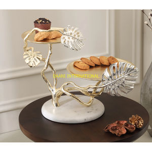 แท่นวางเค้กแบบเรียบง่ายทำจากโลหะพร้อมถาดกลมสำหรับวางเค้กคัพเค้กขนมอบงานแต่งงานโต๊ะกลาง - Product Image 5