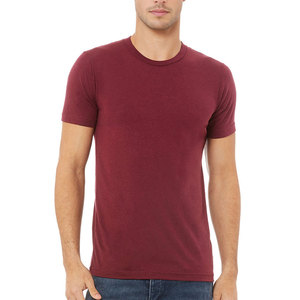 เสื้อยืด Bella+Canvas แขนสั้น ยูนิเซ็กซ์ ผ้าเจอร์ซีย์ 100% คอตตอน ผสมผสานสามเนื้อผ้า ไซส์ S-3XL สีแดงอมน้ำตาลใหม่ พร้อมป้ายคอเสื้อ เสื้อยืดผู้ชาย - Product Image 1