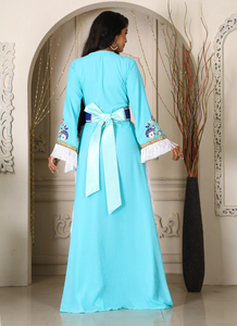 Modern Moroccan Islamic Kaftan for Women Long Floor-Length Beach Dress with Breathyable Long Sleeve ODM <b>Supply</b> - Product Image 3
