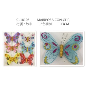 Decoraciones de pared de mariposa con clip 12u/c para decoraciones de fiesta - Product Image 1
