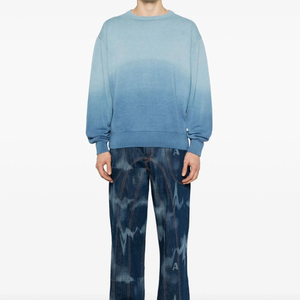 Custom Baggy O-cuello Casual Lavado ácido de alta calidad Sweartshirt Algodón French Terry Stone Wash Sudaderas de manga larga - Product Image 2