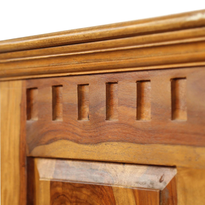 โครงเตียงไม้สักสุดหรู งานแฮนด์เมด พร้อมหัวเตียงลายแผงสุดหรู - Product Image 4