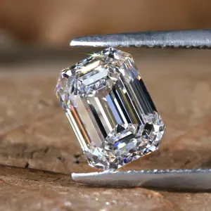 IGI Kim Cương Trồng Trong Phòng Thí Nghiệm Lỏng Cắt Ngọc Lục Bảo Tuyệt Vời 2.5 Carat Được Chứng Nhận-Kim Cương Phòng Thí Nghiệm Màu VVS1 F Với Giá Bán Buôn