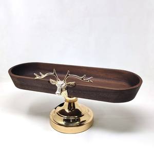 Excelente mano de obra, cuenco de madera para frutas y nueces con mango a juego de exportadores indios - Product Image 2