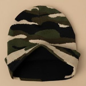New Arrival Custom Logo Design <b>Camo</b> Men's Beanies For Winter Streetwear Beanie <b>Caps</b> For Mens Comfortable Knitted Style jacquard - Product Image 2