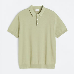 Vente en gros 100% coton T-shirts polo décontractés pour homme Tissu tricoté respirant anti-rides Logo personnalisé à carreaux fabriqué au Pakistan - Product Image 6