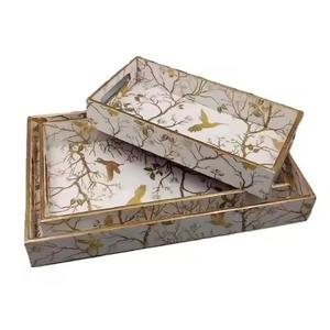 Plateau de service en bois écologique imprimé en émail pour aliments et boissons - Product Image 4