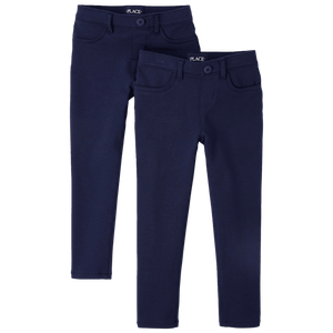 Paquete de 2 Jeggings azules de punto Ponte para niñas uniformes escolares - Product Image 4