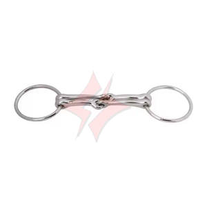 Calzones de broca de filete de anillo suelto hechos a medida de alta calidad, boca curva articulada única, cobre, acero inoxidable, equitación suave - Product Image 1