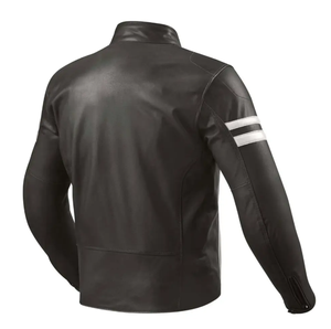 Chaqueta de moto con estilo de moda personalizada de alta calidad, chaqueta de moto de carreras de cuero para hombre - Product Image 2