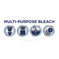 750ML X 9 pièces par carton stocké nettoyage de salle de bain nettoyants de toilette originaux multi-usages (UK) ROSE DOMESTOS BLEACH