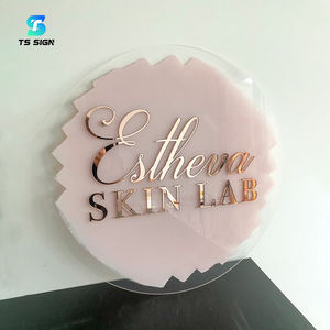 Plaque signalétique rectangulaire ou ronde personnalisée Signalisation de réception Lettre surélevée 3D Signe de salon de beauté avec support Signe d'affaires en acrylique - Product Image 4