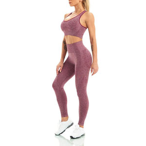Ensemble de yoga pour femmes fabriqué au Pakistan, sur mesure, vêtements de sport sans couture pour femmes, ensemble de yoga 2 pièces, soutien-gorge et leggings - Product Image 3