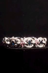 Pulsera de eslabones estilo hip hop con incrustaciones de moissanita multicolor en plata de ley 925, ideal para raperos, pulsera brillante. - Product Image 2