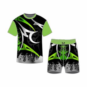 Ensemble short et t-shirt à sublimation OEM Vêtements de sport en polyester respirant Ensemble short d'été unisexe à sublimation - Product Image 3