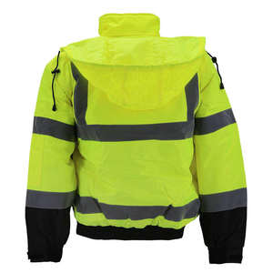 Chaqueta con Capucha de Seguridad de Alta Visibilidad Personalizada, Chaqueta con Cremallera de Lona, Transpirable, de Secado Rápido, con Capucha para Trabajo, Diseño Superior de Alta Calidad 2024 - Product Image 2