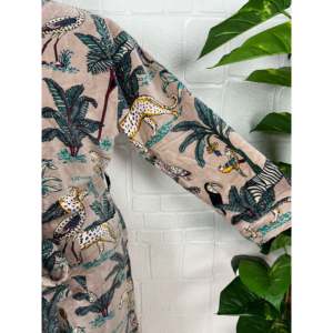 Velvet <b>Kimono</b> Robe One-Size Luxury Floral Print <b>Jacket</b> with Reversible <b>Silk</b> Lining Soft Nightwear for Women for Homeware - Product Image 6
