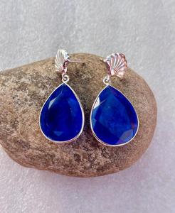 ต่างหูเงินแท้ 925 ประดับคริสตัลแทนซาไนต์ เครื่องประดับเงินสำหรับผู้หญิง ของขวัญเครื่องประดับแทนซาไนต์สำหรับเธอ - Product Image 3