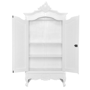 Armario hecho de madera maciza de caoba de alta calidad con color duco blanco adecuado para uso en hoteles, villas y dormitorios interiores. - Product Image 5