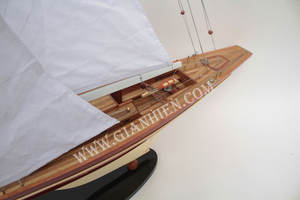 Gia Nhien Fabricant Approuvé Conception Personnalisée quantité minimale de commande Basse Nemere II Maquette Artisanale en Bois Bateau à Voile en Bois - Product Image 5