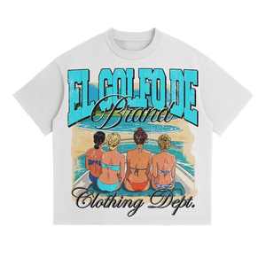 Camisetas de peso pesado con cuello de tortuga personalizadas, camisetas de cuello alto holgadas de gran tamaño de algodón 100% para hombres - Product Image 2