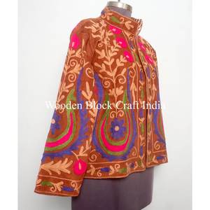 All Festivals Cotrise Jacket Hand-<b>stitched</b> boho Style Embroidery Boho Festival Coat Vintage Casual Vacation Beach and party Wear - Product Image 4