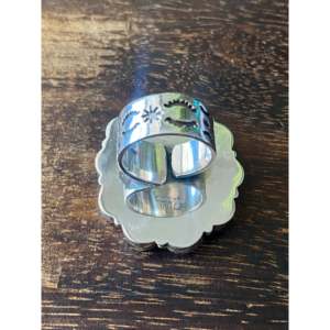 Southwest Handmade Multi Stone <b>Sterling</b> <b>Silver</b> <b>Adjustable</b> Cluster <b>Ring</b> 6mm Bezel & Invisible Setting Natural Stone Gift - Product Image 5