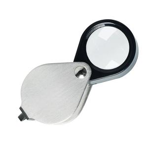 Lupa de Latón Profesional con Aumento de 14x para Observación de Diamantes, Tipo Triple, Negra y Cromada, para Pruebas de Joyería y Verificación de Piedras Preciosas - Product Image 1