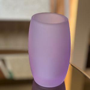 Ensemble de deux pièces en verre de Murano violet givré, fabriqué en Italie, comprenant un porte-savon ou un porte-bijoux et un distributeur de savon liquide, fabriqué en Italie - Product Image 5