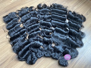 100% cheveux raides naturels bruts avec une vague profonde lâche facile à boucler trame de peau non traitée de cheveux humains NATURAL WAVE - Product Image 6