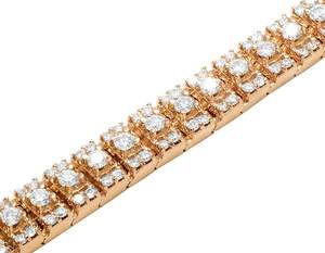 Design minimaliste Luxe Fabriqué à la main Diamant Moissanite rond clouté en argent 925 Bracelet classique pour elle - Product Image 2