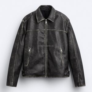 Fabrication sur mesure veste de survêtement imperméable polyester nylon veste coupe-vent softshell de survêtement avec fermeture éclair de haute qualité pour hommes - Product Image 2