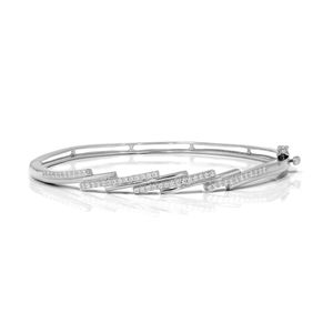 Brazalete de Tenis Hip Hop con Diamantes Redondos y en Forma de Baguette para Mujer - Product Image 1