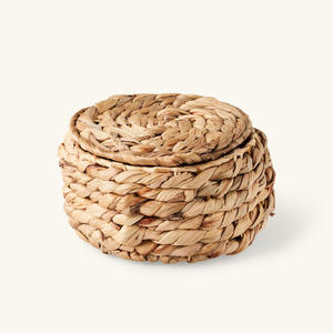 Mini boîte en jacinthe d'eau avec couvercle, bon prix, organisateur de rangement, boîtes en jacinthe naturelle - Product Image 4