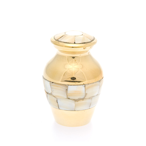 Aluminum Handcrafted Modern Design Funeral Cremation Urns For Human Ashes With Enamel Regular Size for Wholesale Suppliers - Product Image 4