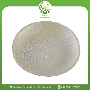 Platos de hoja de palma redondos desechables biodegradables naturales para bodas disponibles en diferentes formas para servir alimentos - Product Image 2