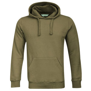 เสื้อฮู้ดแบบสวมหัวของผู้ชายเสื้อฮู้ดแบบสวมหัวสีทึบออกแบบได้ตามต้องการใส่สบายดีไซน์เฉพาะ - Product Image 4