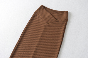 Falda Maxi acampanada informal para mujer Estilo de otoño Cintura imperio antiestática Spandex/Poliéster al por mayor - Product Image 5