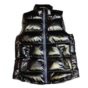 เสื้อกั๊กแขนกุดของผู้ชายแจ็คเก็ตพิมพ์ลาย/ปักโลโก้ขนาดพลัสไซส์แจ็กเก็ตขนเป็ดระยิบระยับสำหรับผู้ชาย - Product Image 1