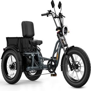 NOUVEAU Tricycle électrique pour adultes 1200W 22MPH 100Mi Vélo électrique pliable à 3 roues - Product Image 1
