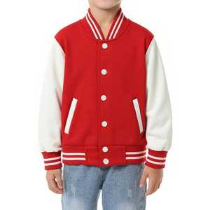 Varsity Jacket Zip Up Letterman Jacket Survêtement Printemps Automne Vêtements Rose Chaud - Product Image 6