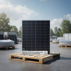 Panneau solaire monocristallin bifacial HJT de type N 550W à demi-cellules certifié TUV pour palette - Product Image 3