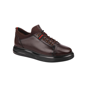 Chaussures de marche pour hommes en cuir véritable 6095, bout rond, lacets, semelle en caoutchouc amortie, vente en gros - Product Image 3