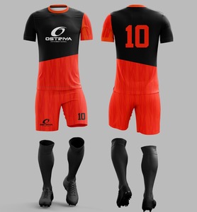 Heat Transfer Printing Breathable Quick Dry Short Sleeve Soccer Wear Sets Made Spandex/Polyester Custom Made Sports Uniform - Product Image 1