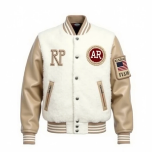 Chaqueta Bomber Personalizada con Mangas de Camuflaje de Poliéster/Algodón OEM, Venta al por Mayor de Fábrica, Uniforme Universitario de Béisbol de Alta Calidad para Hombre - Product Image 3