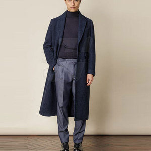 เสื้อโค้ทยาวของผู้ชายเสื้อโค้ทยาวผ้าขนสัตว์ระบายอากาศสำหรับใช้กลางแจ้ง - Product Image 4