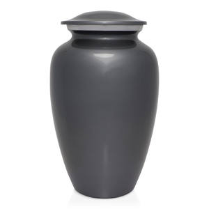 Gray Handmade Metal Adult Ashes Urn Modern Design Funeral Customized Printing 10 Inch 3.4L Capacity Tabletop <b>Vase</b> Best Price - Product Image 1